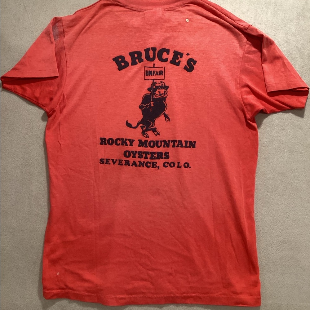 Hanes Red Rocky Mountain Oysters Graphic Tee